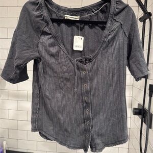 Free People Button Front Top NWT